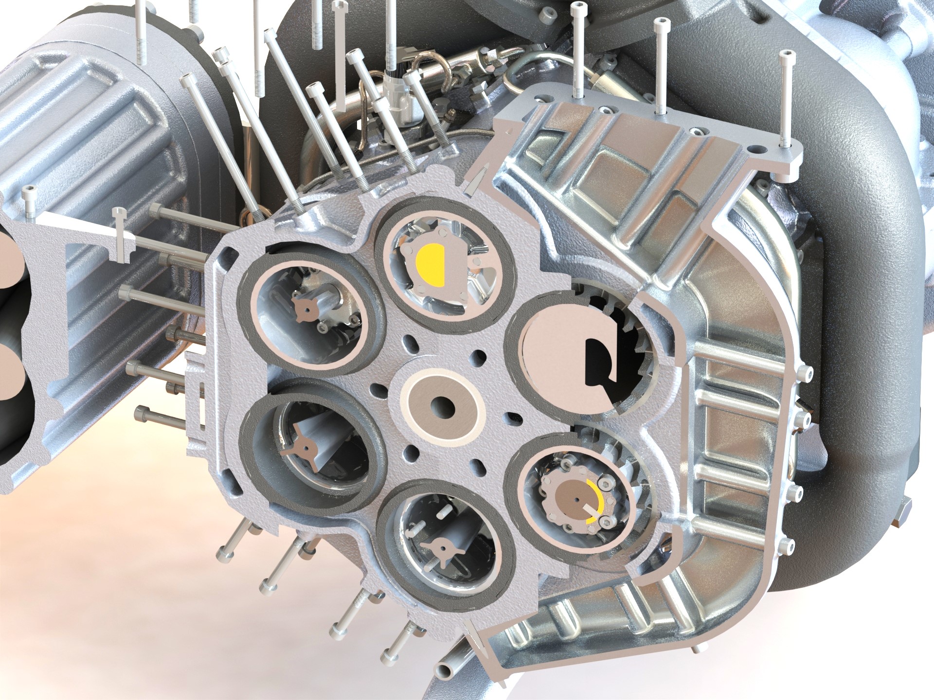 二冲程斜盘增压柴油机